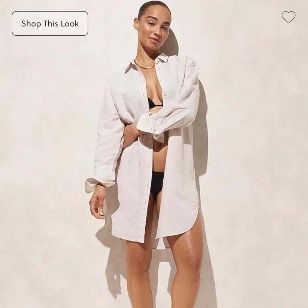 J.Crew linen shirt dress/cover up